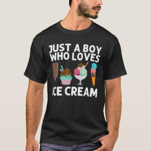 Cool Ice Cream Art For Boys Kids Gelato Cone Froze T-Shirt