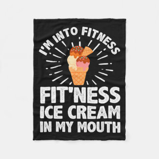 Cool Ice Cream Costume For Men Women Dessert Ice C Fleece Blanket