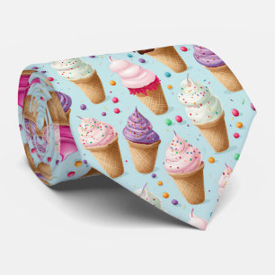 Cool ice cream tiled pattern tie