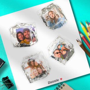 Cool Ice Cube Party Photo Custom-Cut Vinyl Sticker