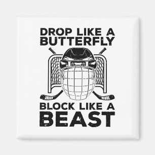 Cool Ice Hockey Art For Men Women Goalie Hockey Lo Magnet