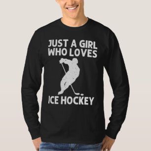 Cool Ice Hockey For Girls Kid Goalie Hockey Playe T-Shirt