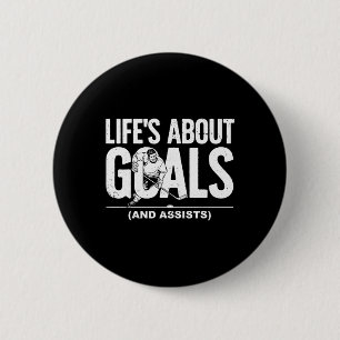 Cool Ice Hockey For Men Women Hockey Lover Goalie  6 Cm Round Badge