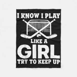 Cool Ice Hockey For Women Girls Field Hockey Lover Fleece Blanket