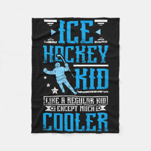Cool Ice Hockey Kid Fleece Blanket