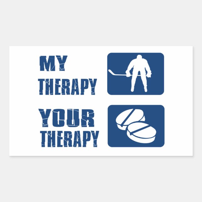 Cool Icehockey designs Rectangular Sticker (Front)