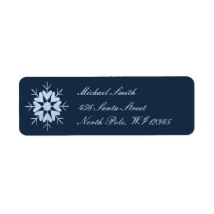 Cool Icy Blue Christmas Glitter Crystal Snowflake