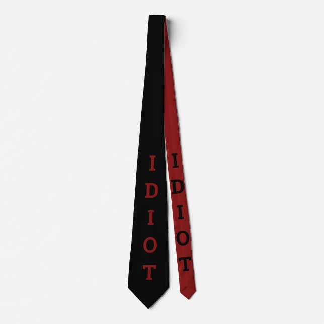 Cool "Idiot Party" Tie (Front)