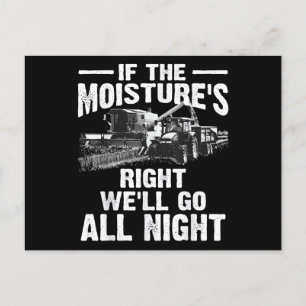 Cool If The Moisture's Right Farmer Gift Funny Far Postcard