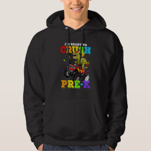 Cool I'm Ready To Crush Pre K Monster Truck Dinosa Hoodie