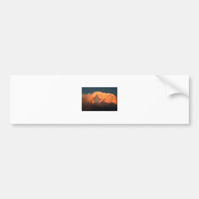 Cool Image of Jesus on Clouds Bumper Sticker (Front)