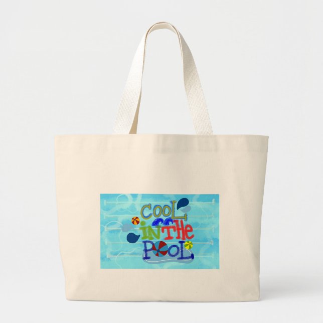 Cool in the Pool Large Tote Bag (Front)
