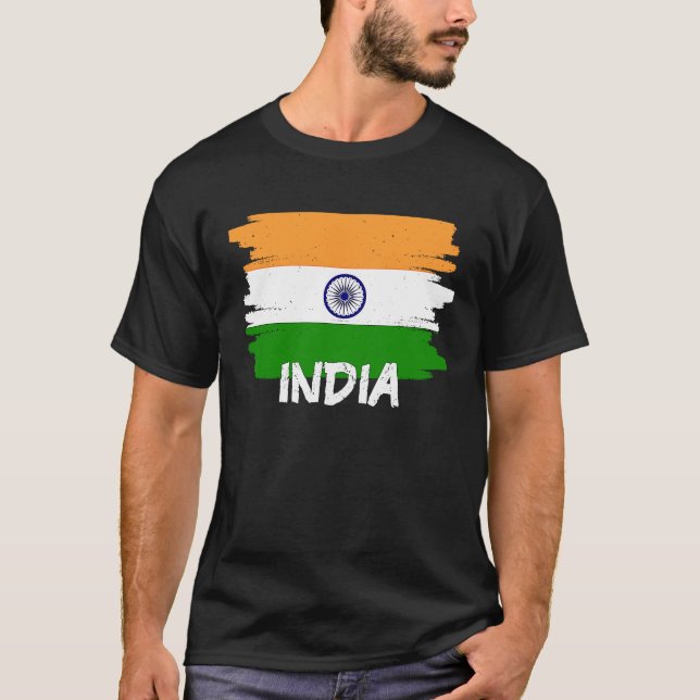 Cool India Flag T-Shirt (Front)