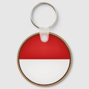 Cool Indonesia Flag Seal Key Ring