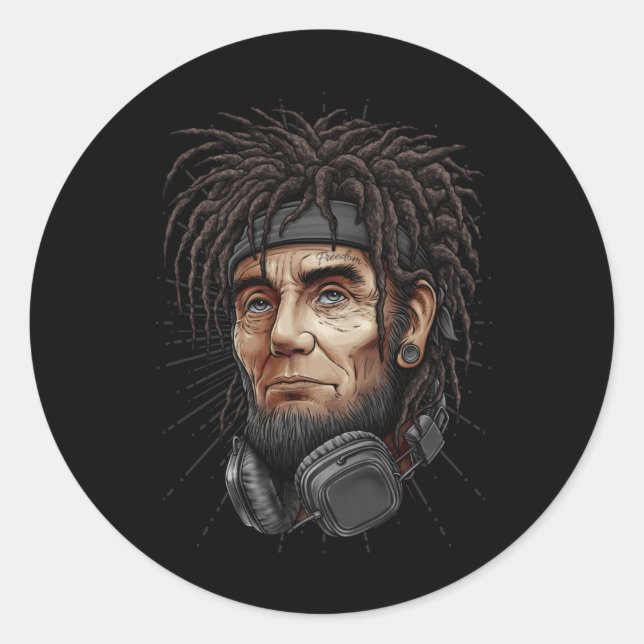 Cool Indy Abraham Lincoln Sticker  (Front)