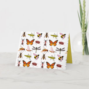 COOL INSECTS Folded Greeting Card