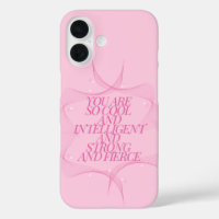 Cool, Intelligent, Strong, Fierce, Girl Boss, Pink