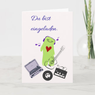 Cool invitation card You are invited with music