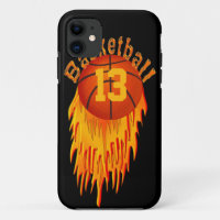 Cool iPhone 5 Cases for Boys, Flaming Basketball