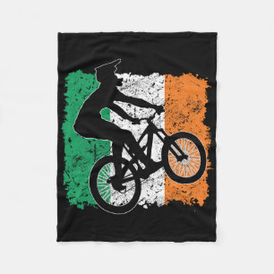 Cool Ireland Flag Vintage Irish Flag Mtb Mountain Fleece Blanket