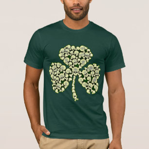 Cool Irish Skulls Shamrock T-Shirt
