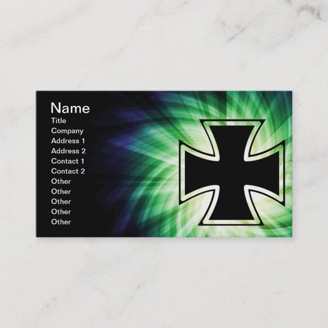 Cool Iron Cross Business Card (Front)