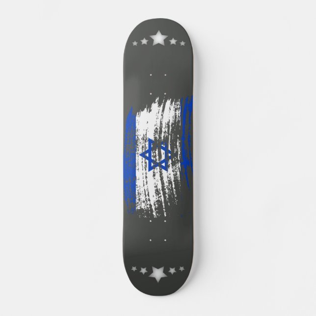 Cool Israeli flag design Skateboard (Front)