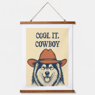 "Cool it, Cowboy" wall tapestry. Hanging Tapestry