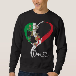 Cool Italy Graphic Italian Flag Map Heart Italian Sweatshirt