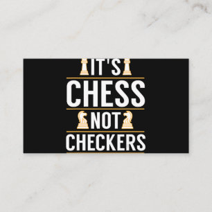 cool its chess not checkers checkers players gift business card