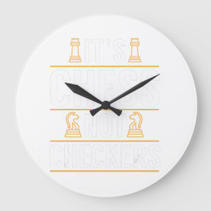 cool its chess not checkers checkers players gift large clock