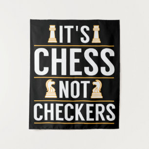 cool its chess not checkers checkers players gift tapestry