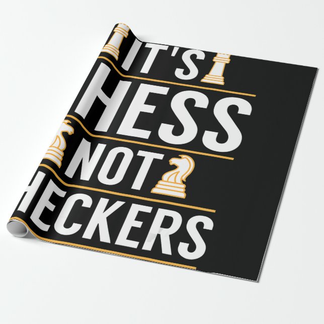 cool its chess not checkers checkers players gift wrapping paper (Unrolled)