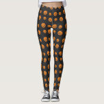 Cool Jack O Lanterns Halloween Pattern Leggings<br><div class="desc">Cool halloween jack-o-lanterns pattern design.</div>