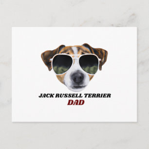 Cool Jack Russell Terrier Dad Father's Day Dogs Postcard