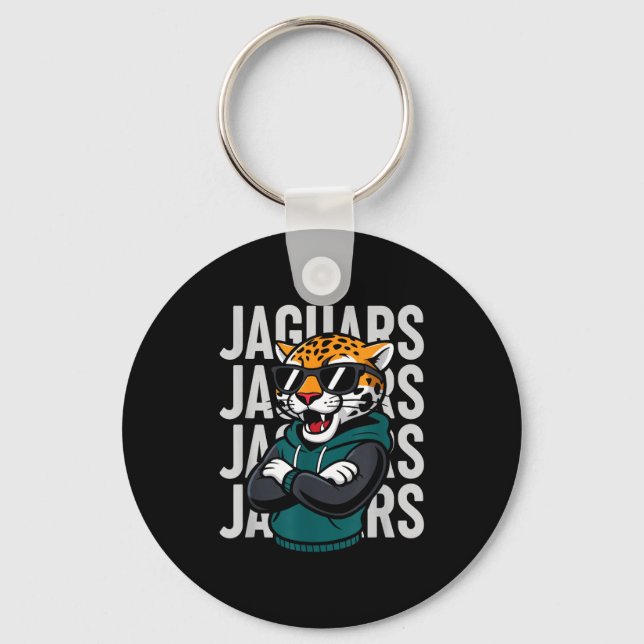 Cool Jaguar Gift For Men Women Boys Girls Kids  Key Ring (Front)