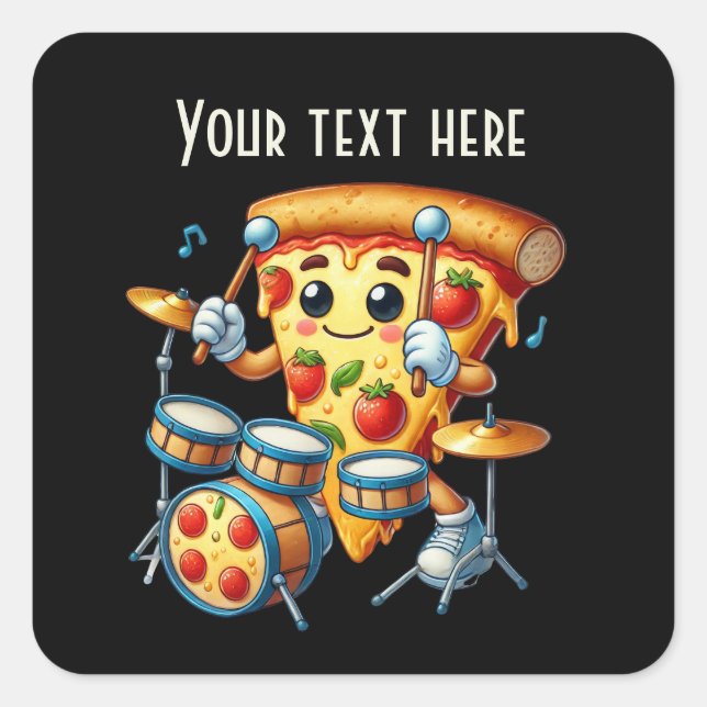 Cool Jam out pizza party  Square Sticker (Front)