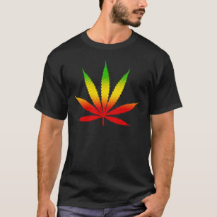 Cool Jamaican Colours Reggae Rasta Leaf Jamaica T-Shirt