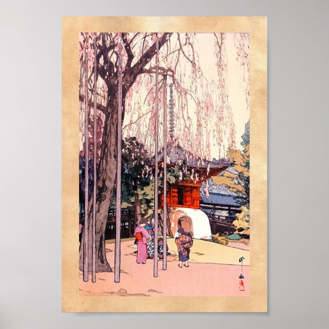 Cool japanese Cherry Tree in Kawagoe Yoshida art Poster (Front)