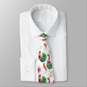 cool Japanese fish tiled pattern Tie