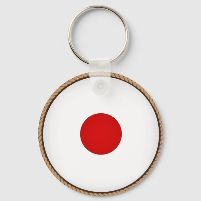 Cool Japanese Flag Seal Key Ring (Front)