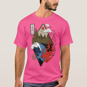 Cool Japanese Four Sacred Elements T-Shirt