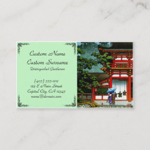 Cool japanese Kasuga Shrine Nara Kawase Business Card