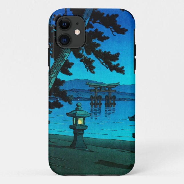 Cool japanese moonlit night gate sea hasui kawase Case-Mate iPhone case (Back)