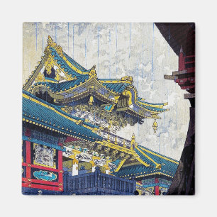 Cool Japanese Shiro Kasamatsu Ancient Shrine art Magnet