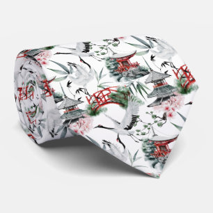 Cool Japanese tiled pattern  Tie