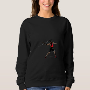 Cool Javelin Thrower With Javelin Shoes And Javeli Sweatshirt