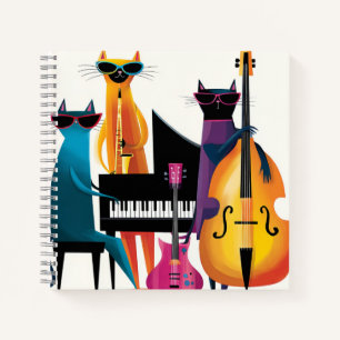 Cool Jazz Cats Musicians Band Notebook