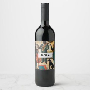 Cool Jazz Trio In NOLA Wine Label
