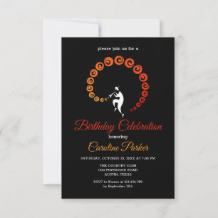 Cool Jazz Trumpet Musician Birthday Party Invitation
